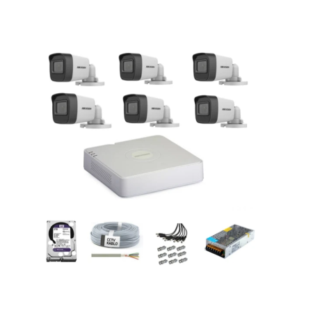 Hikvision 6 Kameralı Dış Ortam Güvenlik Kamera Seti 1 Tb Hdd	