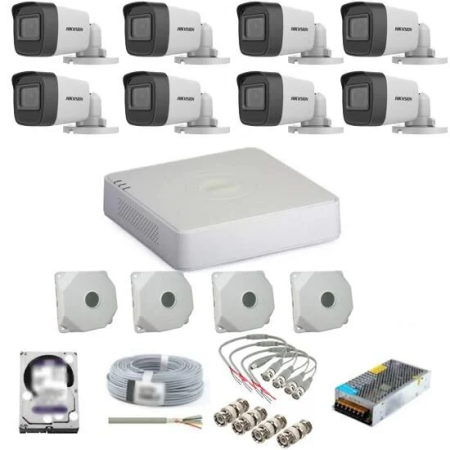 Hikvision 8 Kameralı Dış Ortam Güvenlik Kamera Seti 1 Tb Hdd